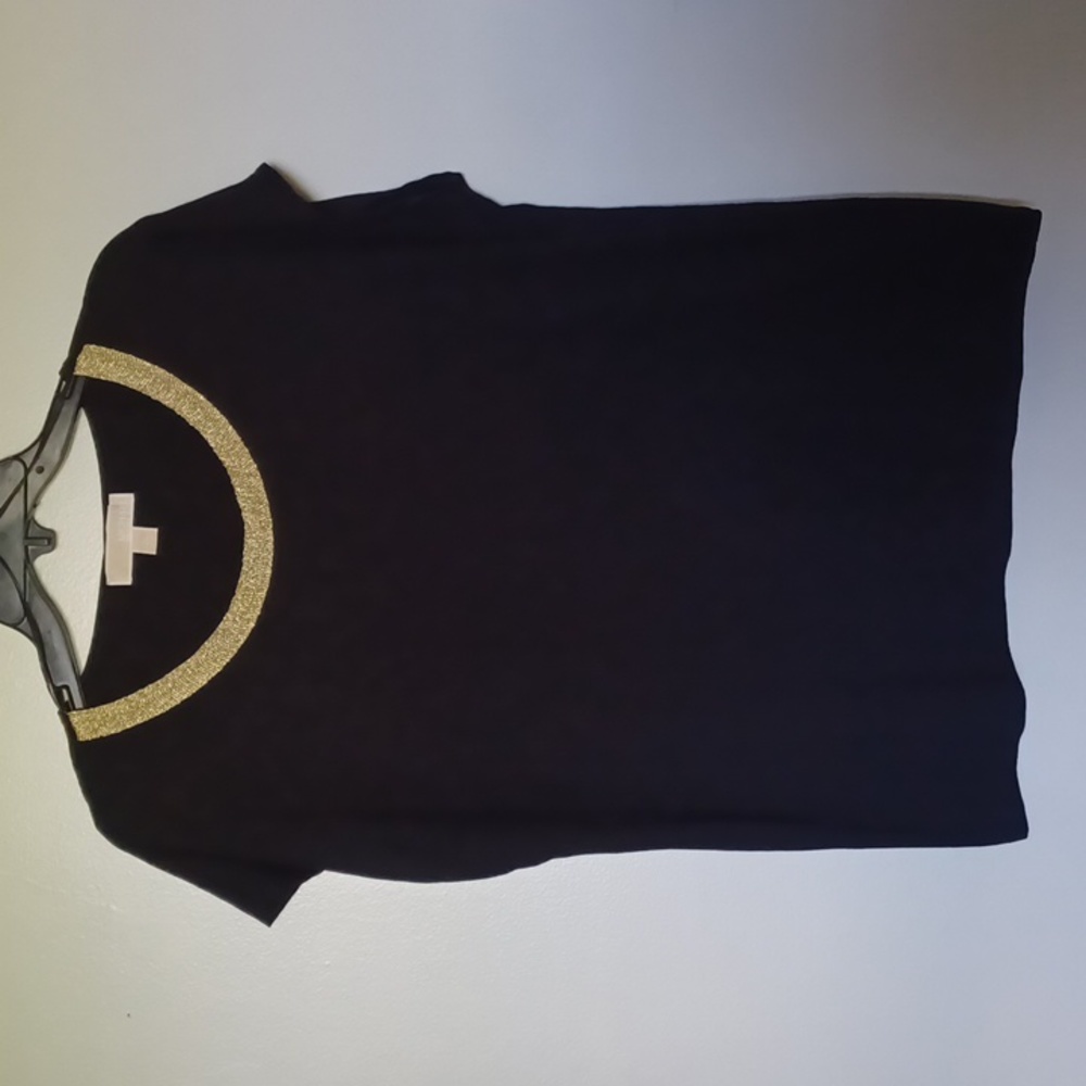 MICHAEL KORS TOP Womens Large, black with gold